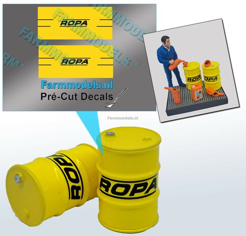 2x ROPA OLIEDRUMS Pr&eacute;-Cut Decal stickersets 1:32