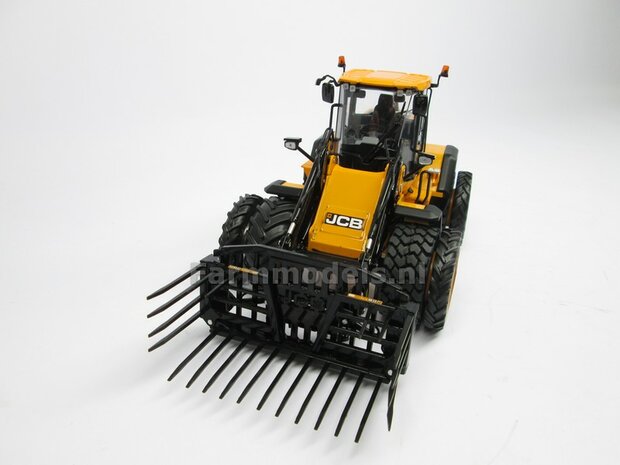 &Oslash; 47.3 mm: JCB 435S AT: 2x brede Shovel banden + ALUMINIUM velgen JCB GEEL Gespoten geleverd geschikt voor JCB 435 serie Agri Collectables 1:32         