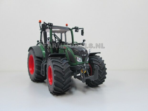 Aluminium vooras velgen Fendt 516 + brede vooras banden, geschikt voor Fendt 516 UH 1:32  