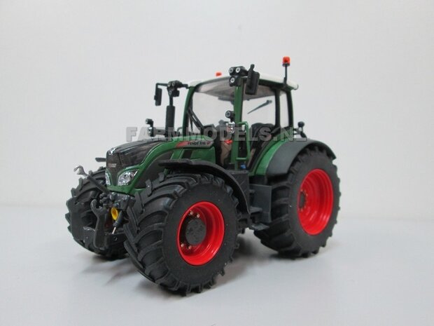 Aluminium vooras velgen Fendt 516 + brede vooras banden, geschikt voor Fendt 516 UH 1:32  