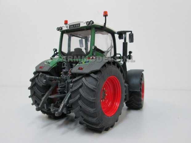 &Oslash; 61 x 25 mm: FENDT 516 UH: 2x Brede Banden (nr. 2A) + ALUMINIUM velgen BLANK geleverd 1:32 Farmmodels Custom Line Series 
