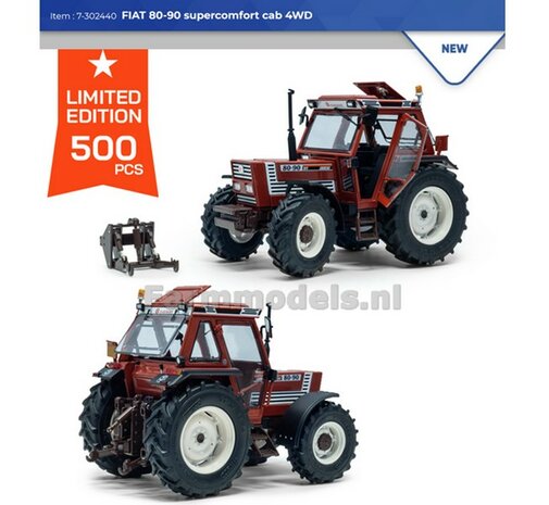 FIAT 80-90 supercomfort cab 4WD Limited Edition 500 stuks  1:32 ROS 302440  SNEL LEVERBAAR/ EXPECTED SOON