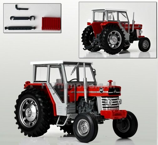 Massey Ferguson 168 met cabine en extra accessoires 1:32 Replicagri REP516
