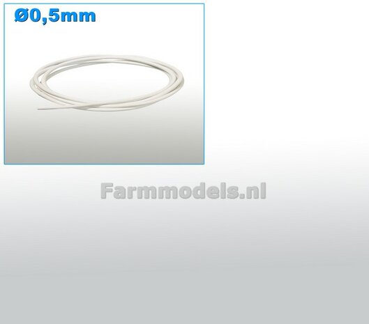 &Oslash; 0.5 mm x 100 cm: LUCHTSLANG/ LUCHTLEIDING WIT   1:32