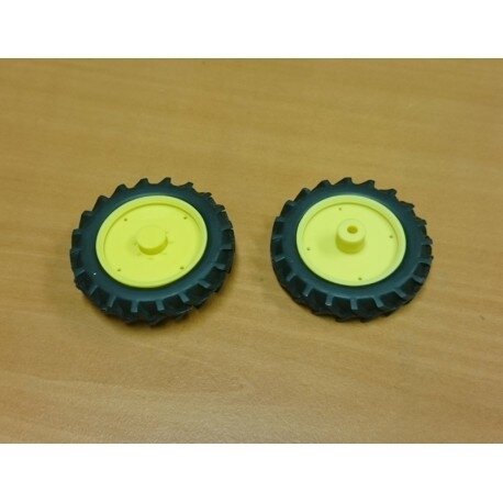 &Oslash; 48 mm: 2x CULTUURWIELEN Geel  vooras    1:32   04264 MS J
