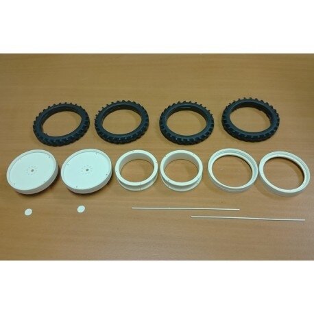 &Oslash; 66 mm: 4x DUBBELLUCHT CULTUURWIELEN Wit  achteras  1:32   04269 MS B