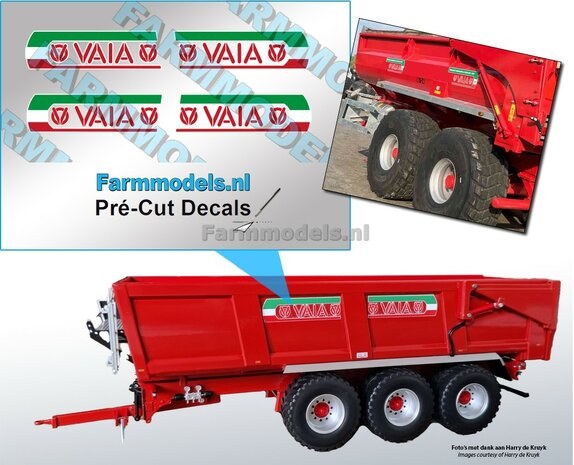 4x VAIA logo passend op La Campagne Kipper 81/32 Pr&eacute;-Cut Decal stickersets 1:32