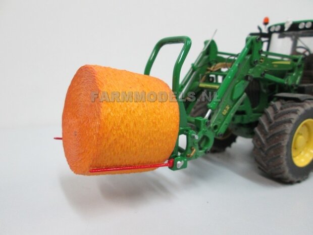 Hooivork John Deere kleur  t.b.v. Voorlader (Wiking) trekkers  1:32 