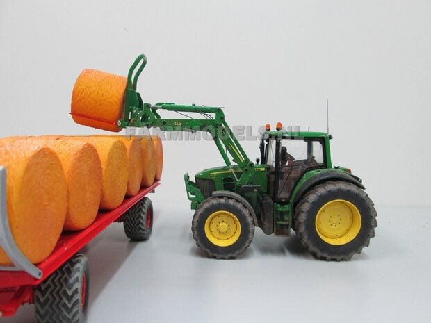 Hooivork John Deere kleur  t.b.v. Voorlader (Wiking) trekkers  1:32 