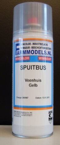 VMR Veenhuis GEEL - Farmmodels series Spuitbus / Spraypaint - Farmmodels series = Industrie lak, 400ml. ook voor schaal 1:1 zeer geschikt!!