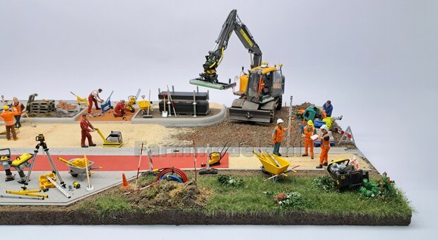 Voorbeeld foto&#039;s mini diorama Stratemakers en grondverzet