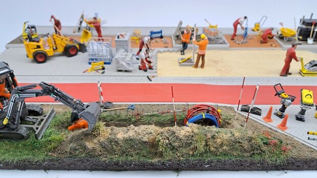 Voorbeeld foto&#039;s mini diorama Stratemakers en grondverzet