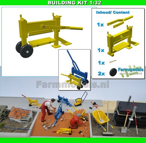 BOUWKIT: STENENKNIPPER &quot;NORMAAL&quot; Materiaal Resin INDUSTRIE GEEL Gespoten geleverd 1:32