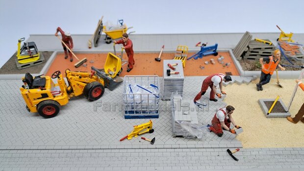 BOUWKIT: STENENKNIPPER &quot;NORMAAL&quot; Materiaal Resin BLAUW Gespoten geleverd 1:32