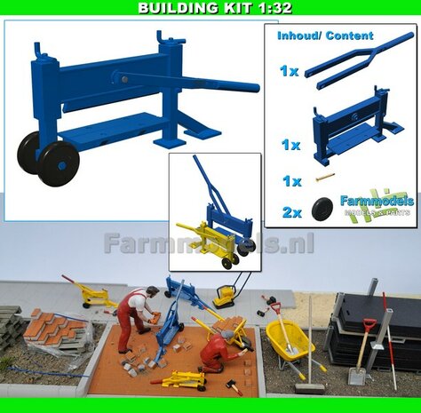 BOUWKIT: STENENKNIPPER &quot;NORMAAL&quot; Materiaal Resin BLAUW Gespoten geleverd 1:32