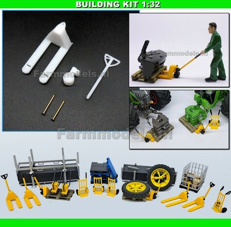 BOUWKIT: Palletwagen kort Farmmodels 1:32 