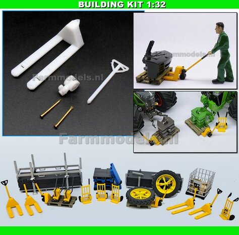 BOUWKIT:  Palletwagen lang Farmmodels 1:32 