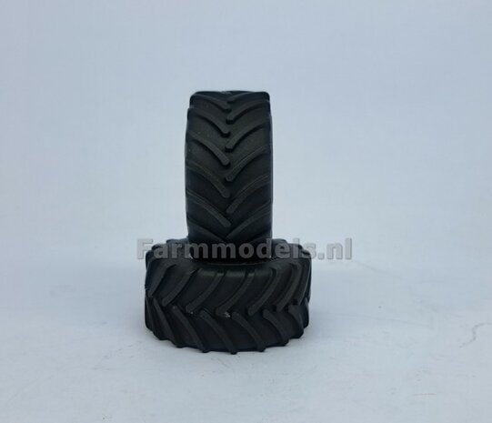 &Oslash; 54.8 x 25.8 mm: CLAAS 960 TT: 2x Michelin Axiobib2 Banden + RESIN Velgen BLANK Geleverd 1:32    Farmmodels Premium Line Series 