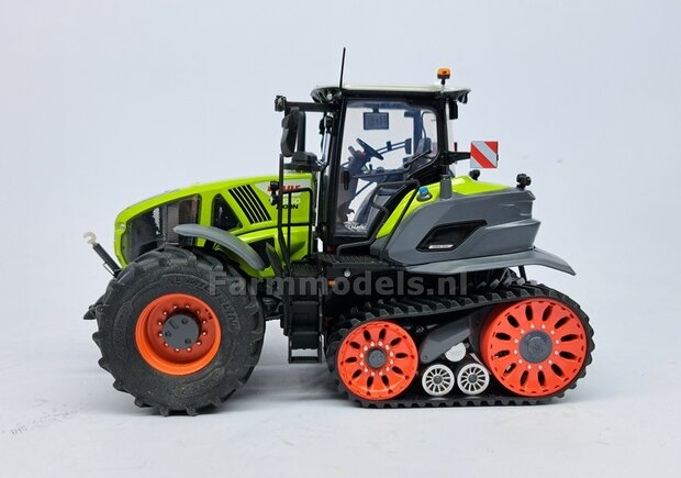 &Oslash; 54.8 x 25.8 mm: CLAAS 960 TT: 2x Michelin Axiobib2 Banden + Resin Velgen CLAAS ORANJE Gespoten 1:32 Farmmodels Premium Line Series 