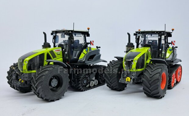 &Oslash; 54.8 x 25.8 mm: CLAAS 960 TT: 2x Michelin Axiobib2 Banden + Resin Velgen ZWART GLANS Gespoten 1:32 Farmmodels Premium Line Series 