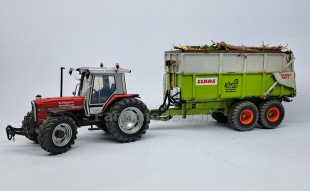2x FAD Naafdop &Oslash; 8mm  Resin CLAAS GROEN gespoten geleverd  1:32  Farmmodels 