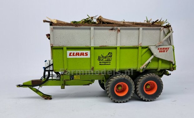 &Oslash; 42.2 mm: CLAAS CARAT 160T: 2x Trelleborg Banden &quot;NORMAL&quot;  met Resin Velgen CLAAS ORANJE Gespoten geleverd  1:32   Farmmodels Custom Line Series  