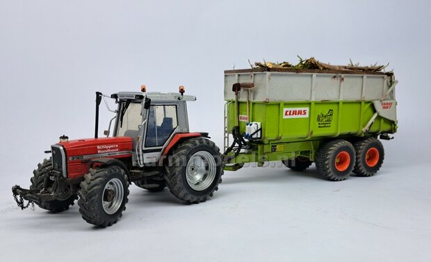 &Oslash; 42.2 mm: CLAAS CARAT 160T: 2x Trelleborg Banden &quot;NORMAL&quot;  met Resin Velgen ALUMINIUM METALIC Gespoten geleverd  1:32   Farmmodels Custom Line Series  