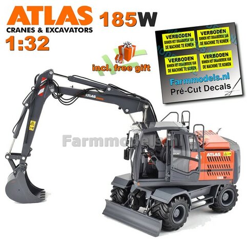 ATLAS 185W mobiele kraan  + GRATIS stickerset  1:32  AT3200152  VERWACHT BEGIN OKTOBER/ EXPECTED BEGINNING of OCTOBER