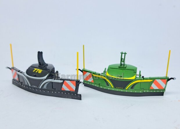 BOUWKIT: RUBBER FLAP + MONTAGE FRAME SET Geschikt voor SAFETY WEIGHT 800kg  BUMPERS  Materiaal: Resin CLAAS NIGHT ED. GRIJS Gespoten geleverd  + ECHT RUBBER FLAP 1:32  