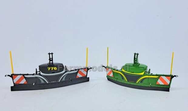 BOUWKIT: RUBBER FLAP + MONTAGE FRAME SET Geschikt voor SAFETY WEIGHT 800kg  BUMPERS  Mat: Resin MF 9S CHASSIS GRIJS Gespoten geleverd  + ECHT RUBBER FLAP 1:32  