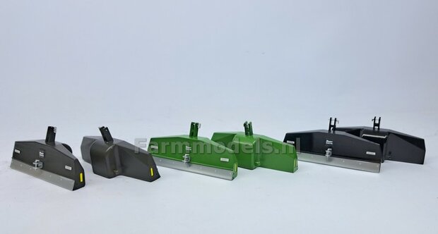 BOUWKIT: SUER 2400kg SCHUIFGEWICHT  85.5mm breed. Resin ZWART GESPOTEN + Kunststof Trekhaak ALUMINIUM Gespoten + diverse stickers o.a. SLIJTPLAAT + 2x pinnen 1:32