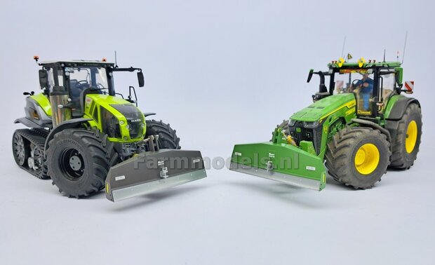 BOUWKIT: SUER 2400kg SCHUIFGEWICHT  85.5mm breed. Resin FENDT 924 GRIJS GESPOTEN + Kunststof Trekhaak ALUMINIUM Gespoten + diverse stickers o.a. SLIJTPLAAT + 2x pinnen 1:32