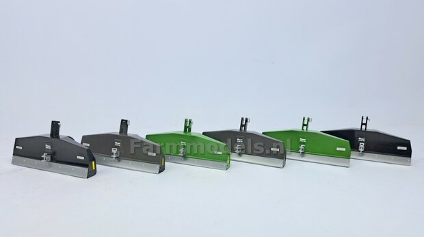 BOUWKIT: SUER 2400kg SCHUIFGEWICHT  85.5mm breed. Resin FENDT 924 GRIJS GESPOTEN + Kunststof Trekhaak ALUMINIUM Gespoten + diverse stickers o.a. SLIJTPLAAT + 2x pinnen 1:32