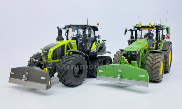 BOUWKIT: SUER 2400kg SCHUIFGEWICHT  85.5mm breed. Resin FENDT 924 GRIJS GESPOTEN + Kunststof Trekhaak ALUMINIUM Gespoten + diverse stickers o.a. SLIJTPLAAT + 2x pinnen 1:32