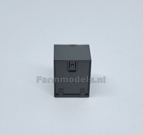Opbergkist enkele deur Kunststof 12.4mm x 14.3mm x 12.3mm  (Nu in Creme/ Blank gegoten RESIN Geleverd) 1:32 