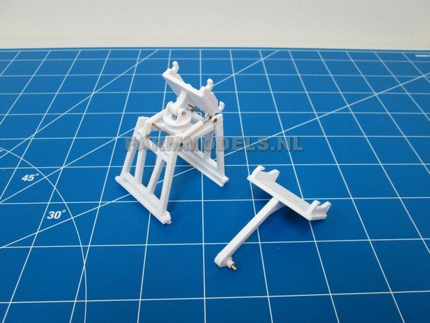 KOPPELSTUK SNELWISSEL aan S6/S60 snelwisselkoppeling geschikt voor Koppellen div. Hulpstukken NIEUWE UITVOERING 3D Geprint Materiaal Resin ANTRACIET gespoten geleverd 1:32                      