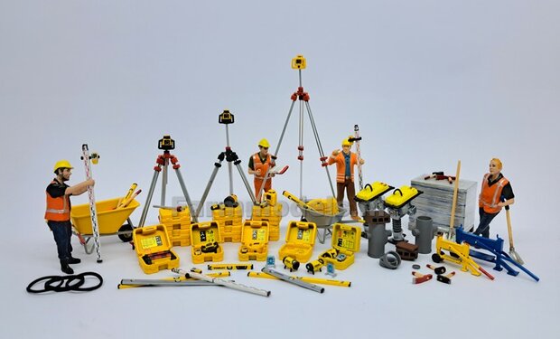 TOPCON TP-L6G Rioollaser set (Laser + Targetschild &amp; houder)  RESIN onderdelen OP KLEUR  geleverd +  Pr&eacute;-Cut Decal stickerset   Farmmodels  1:32                
