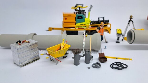TOPCON TP-L6G Rioollaser set (Laser + Targetschild &amp; houder)  RESIN onderdelen OP KLEUR  geleverd +  Pr&eacute;-Cut Decal stickerset   Farmmodels  1:32                