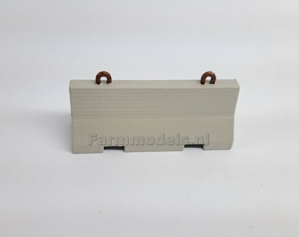 2x (BETONNEN) BARRIERS &quot;NEW LOOK&quot; + 4x OPHANGOGEN Materiaal KUNSTSTOF, BLANK Geleverd  1:32    