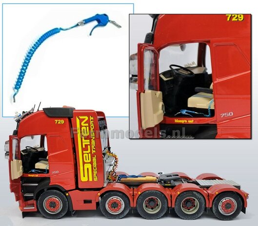 Blaaspistool JWL Air Boy met spiraaldraadje BLAUW 1:32