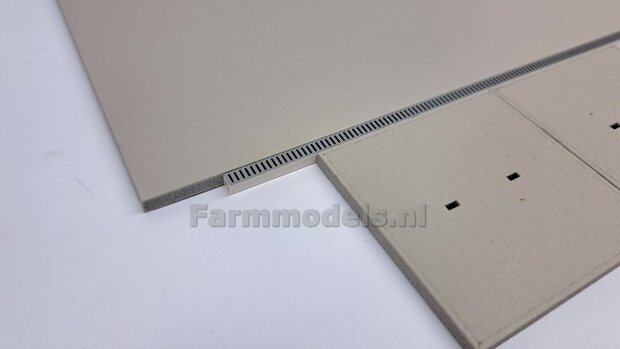 8mm x 300mm (8stuks): RVS/STALEN VLOERGOOT STICKERS  afmeting 8mm x 300mm  1:32 