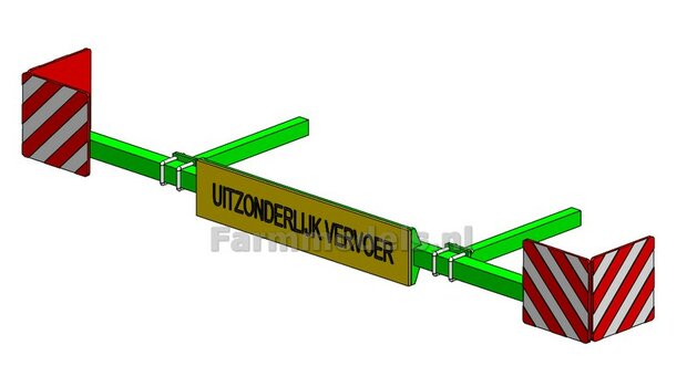 BOUWKIT: VERLICHTINGSBALK t.b.v. AVR MULTIVATOR HD frontfrees incl. Pr&eacute;-Cut decals  LET OP: BLANK geleverd, zelf in kleur zetten 1:32  LEVERBAAR BEGIN NOVEMBER 2025