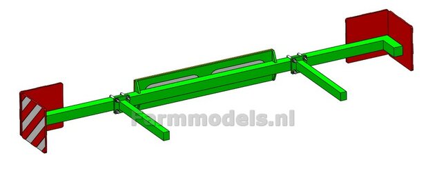 BOUWKIT: VERLICHTINGSBALK t.b.v. AVR MULTIVATOR HD frontfrees incl. Pr&eacute;-Cut decals  LET OP: BLANK geleverd, zelf in kleur zetten 1:32  LEVERBAAR BEGIN NOVEMBER 2025