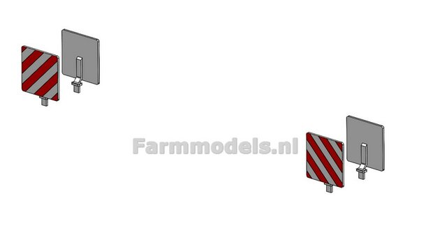 4x BREEDTESCHILDEN met verlichting t.b.v. AVR GeForce incl. Pr&eacute;-Cut decals  LET OP: BLANK geleverd, zelf in kleur zetten 1:32  LEVERBAAR BEGIN NOVEMBER 2025