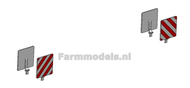 4x BREEDTESCHILDEN met verlichting t.b.v. AVR GeForce incl. Pr&eacute;-Cut decals  LET OP: BLANK geleverd, zelf in kleur zetten 1:32  LEVERBAAR BEGIN NOVEMBER 2025