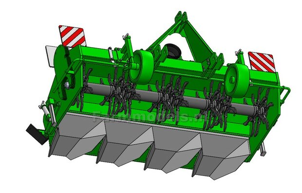 BOUWKIT: 2x Opklapbare RIJPADRUIMERS t.b.v. AVR GE-Force HD 4 x 75 cm Rijenfrees LET OP: BLANK geleverd, zelf in kleur zetten 1:32  LEVERBAAR BEGIN NOVEMBER 2025