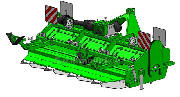 BOUWKIT: 2x Opklapbare RIJPADRUIMERS t.b.v. AVR GE-Force HD 4 x 75 cm Rijenfrees LET OP: BLANK geleverd, zelf in kleur zetten 1:32  LEVERBAAR BEGIN NOVEMBER 2025
