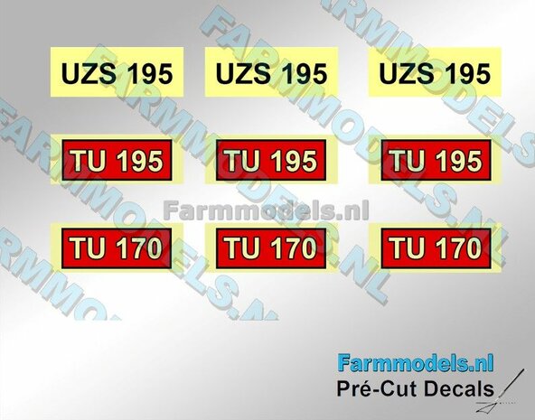 Vicon &amp; Trioliet Type stickerset, Pr&eacute;-Cut Decals 1:32 Farmmodels.nl