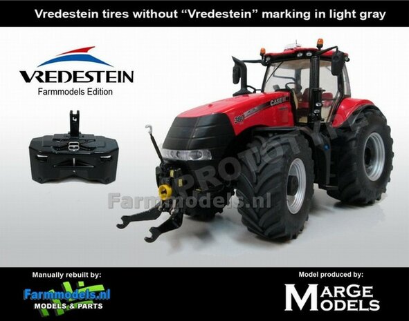 VREDESTEIN FARMMODELS EDITIE: Case IH 380 Magnum op brede Vredestein banden 1:32 MM1709    LAST ONES/OP=OP