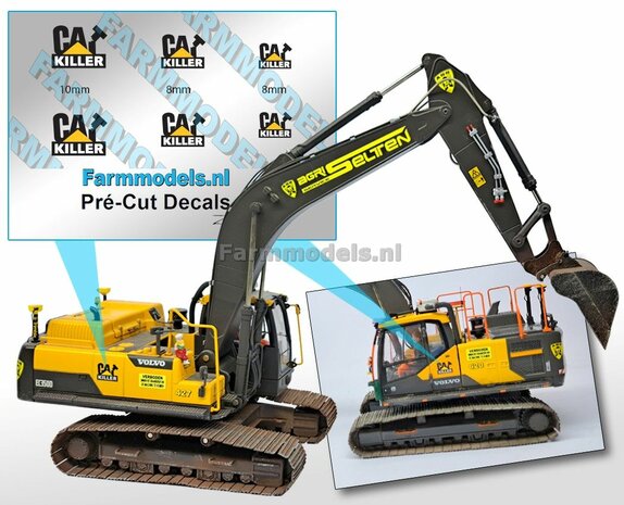 Catkiller, Pr&eacute;-Cut Decals 1:32 Farmmodels.nl